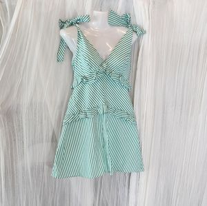 BCBGeneration striped green and white summer dress, size 4.
